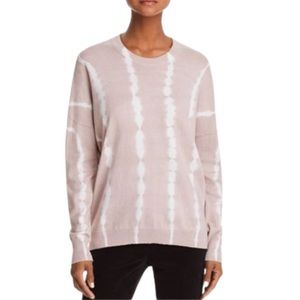 ATM Anthony Thomas Melillo Pink Tie-Dye Crewneck Sweater